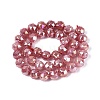 Anti-Tarnish Electroplate Glass Beads Strands GLAA-N064-10mm-14-3