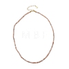 Natural Mixed Gemstone Faceted Cube Beaded Necklaces for Women NJEW-JN06285-4