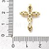 Brass Micro Pave Clear Cubic Zirconia Pendants KK-L228-03G-02-3