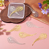 8Pcs 2 Colors Brass Filigree Big Pendants KKC-TA0001-07-5