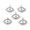 Brass Micro Pave Cubic Zirconia Pendants KK-E068-VB080-1-2