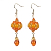 Natural Yellow Jade Dangle Earrings EJEW-MZ00669-01-2