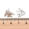Brass Micro Pave Cubic Zirconia Stud Earrings EJEW-G471-27P-2