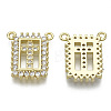 Brass Micro Pave Cubic Zirconia Pendants X-ZIRC-S061-195G-NF-2