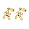Brass Micro Pave Cubic Zirconia Stud Earrings KK-CBA5B62-06G-2