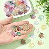 140Pcs 14 Colors Two Tone Transparency Glass Pendant GLAA-YW0005-77-3