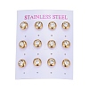Ion Plating(IP) 304 Stainless Steel Stud Earrings X-EJEW-L251-A01-G-3