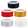 Olycraft 5Rolls 5 Colors 3-ply Nylon Milan Cord OCOR-OC0001-40B-1