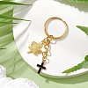 Maple Leaf & Cross Alloy Enamel Charm Keychains KEYC-JKC00985-01-2