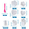 Heart & Flower Shape Silicone Storage Box Molds Kits DIY-PJ0001-04-8