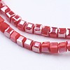 Electroplate Opaque Glass Beads Strands EGLA-F121-HR-C01-3