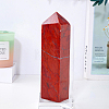 Natural Red Jasper Pointed Prism Bar Home Display Decoration G-PW0007-102A-1