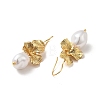 ABS Imitation Pearl Flower Dangle Earrings X-EJEW-F288-21G-3