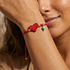 Round Synthetic Turquoise Charm Bracelets HY7206-2-3