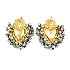 Alloy & Glass Seed Beaded Pendants GL-CBA96FD-01G-2