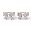 Brass Micro Pave Clear Cubic Zirconia Cuff Earrings for Women EJEW-I305-22P-1