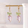 Brass Cubic Zirconia Dangle Earrings FS-WGE833D-02-1