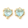 Brass Micro Pave Cubic Zirconia Charms KK-L208-06G-01-2