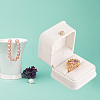 2Pcs PU Leather Ring Gift Boxes LBOX-CL0001-03-4