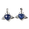 Dyed Natural Lapis Lazuli with Clear Cubic Zirconia Pendants G-G133-02P-20-1