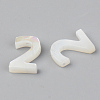 Natural White Shell Mother of Pearl Shell Charms X-SSHEL-R048-004-02-2