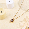 Natural Amethyst Teardrop Urn Ashes Pendant Necklace NJEW-CA0003-09A-5