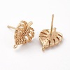 Brass Stud Earring Findings X-KK-S350-424-1