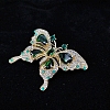 Alloy Rhinestone Butterfly Brooch PW-WG1B29C-01-2