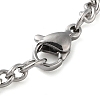 Non-Tarnish 304 Stainlessa Steel Curb Chain Pendant Necklaces NJEW-H034-03P-3