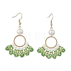 Glass Braided Beads Dangle Earrings EJEW-MZ00747-5