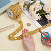 15 Yards Glitter Polyester Ribbon with Stainless Steel Eyelets OCOR-BC0009-66B-3
