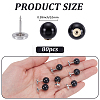 80Pcs Plastic Imitation Pearl Anti-glare Lapel Pins Brooches JEWB-SP0001-12B-2
