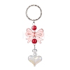 Acrylic Heart with Bowknot Keychains KEYC-JKC00612-01-1