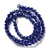Opaque Solid Color Electroplate Glass Beads Strands EGLA-A039-P4mm-A10-2