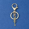304 Stainless Steel Initial Letter Key Charm Keychains KEYC-YW00004-07-2