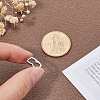 Anti-Tarnish 2Pcs Rhodium Plated 925 Sterling Silver Rhinestone Peanut Twister Clasps STER-BBC0006-43-3