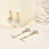 40Pcs Brass Stud Earring Findings KK-BC0009-04-5