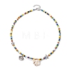 Natural Spiral Shell Pendant Necklaces NJEW-JN05179-5