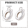 Sterling Silver Twister Clasps STER-WH0065-014-2