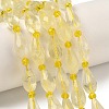 Natural Lemon Quartz(Heated) Beads Strands G-G453-F07-8x16mm-1