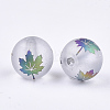 Autumn Theme Electroplate Transparent Glass Beads EGLA-S178-01-01E-2