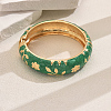 Vintage Elegant Flower Alloy Hinged Bangles for Women's Holiday Wear RJ0827-3-1