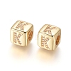 Brass Micro Pave Cubic Zirconia European Beads ZIRC-G162-13G-K-1