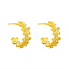 Brass Micro Pave Cubic Zirconia Stud Earrings for Women FS-WGFF20D-01-2
