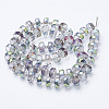 Electroplat Glass Beads Strands X-EGLA-Q092-8mm-D01-2