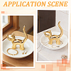 1Pc Cat Shape Ceramic Jewelry Decorative Plates ODIS-BBC0001-11A-6