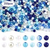 250Pcs 5 Styles Opaque Acrylic Beads MACR-YW0004-83B-1