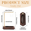 Iron L Shaped Dangle Earring Display Stands with Wooden Trays EDIS-TAC0003-01-4