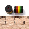 Ghana Jamaica Reggae Stripe Resin Beads RESI-G104-01C-3