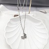 304 Stainless Steel Butterfly Pendant Necklaces for Women WG67215-02-1